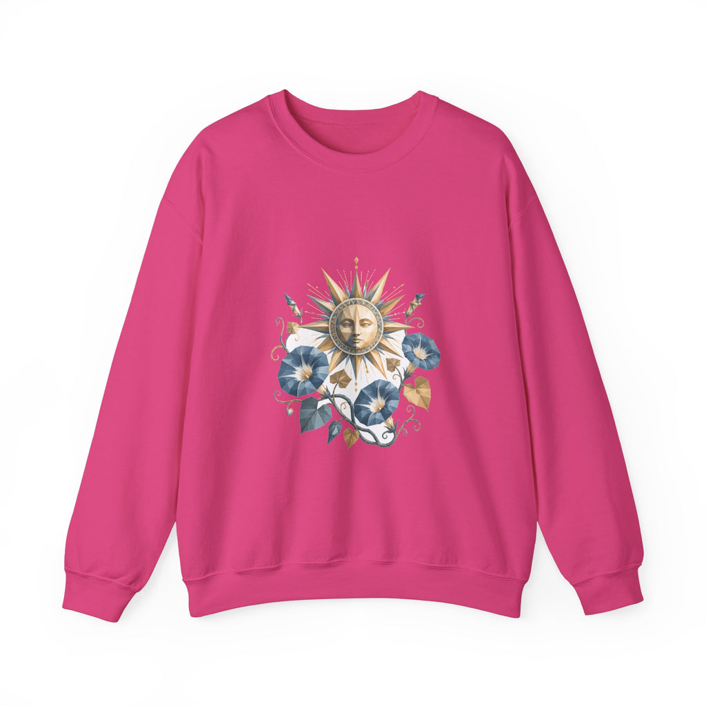 Matching Couple Sweatshirt - Sun & Moon Matching Couple Crewneck Sweatshirt Geometric Art His Hers Couple Gift - Design B