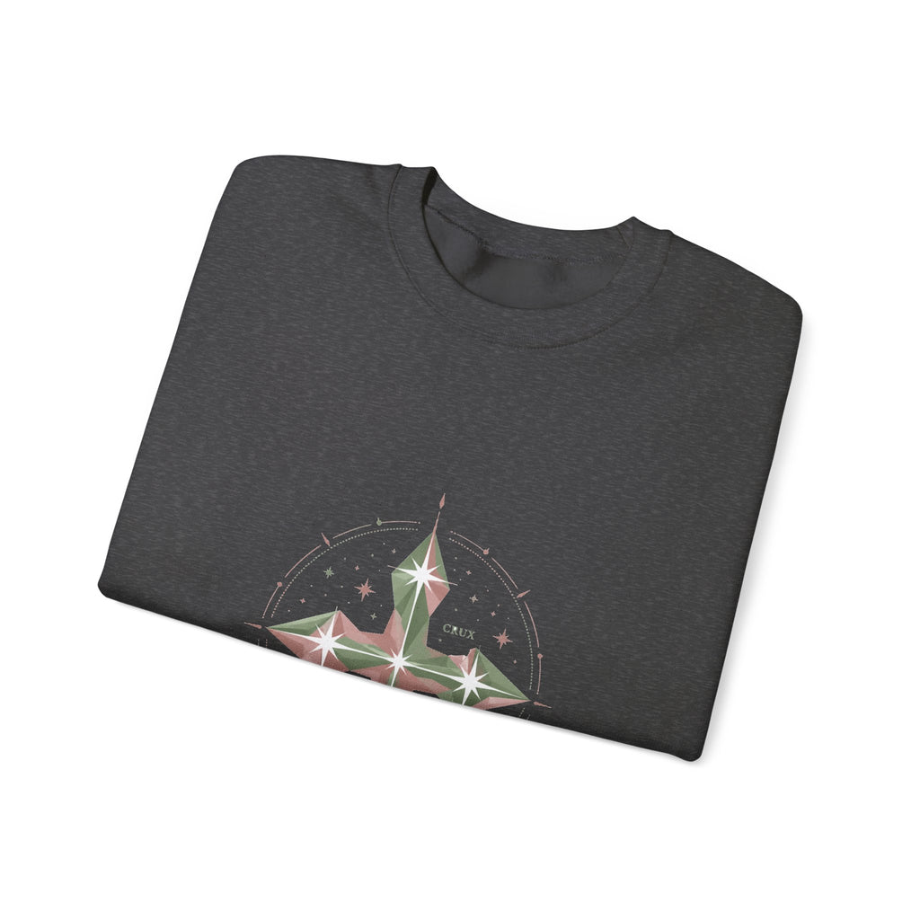 Matching Couple Sweatshirt - Aurora & Southern Cross Matching Couple Comfort Colors Crew Geometric Art His Hers Love Gift - Design B