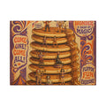 Pancake Stack Platform Wall Art Canvas 24×36 Psychedelic Dining Room Decor Maximalist Print