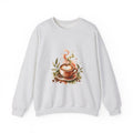 Matching Couple Sweatshirt - Coffee & Tea Matching Couple Crewneck Sweatshirt Watercolor Art His Hers Engagement Gift - Design A