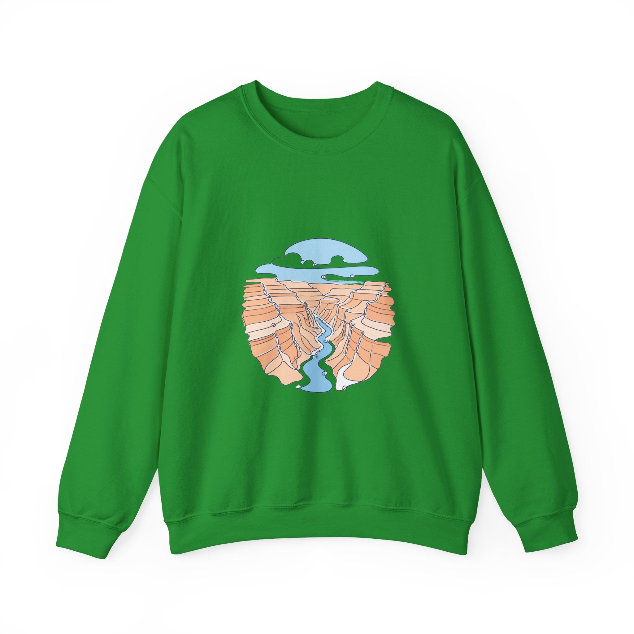 Matching Couple Sweatshirt - Lavender Fields & Canyon Matching Couple Comfort Colors Crew Minimalist Art His Hers Christmas Gift - Design B