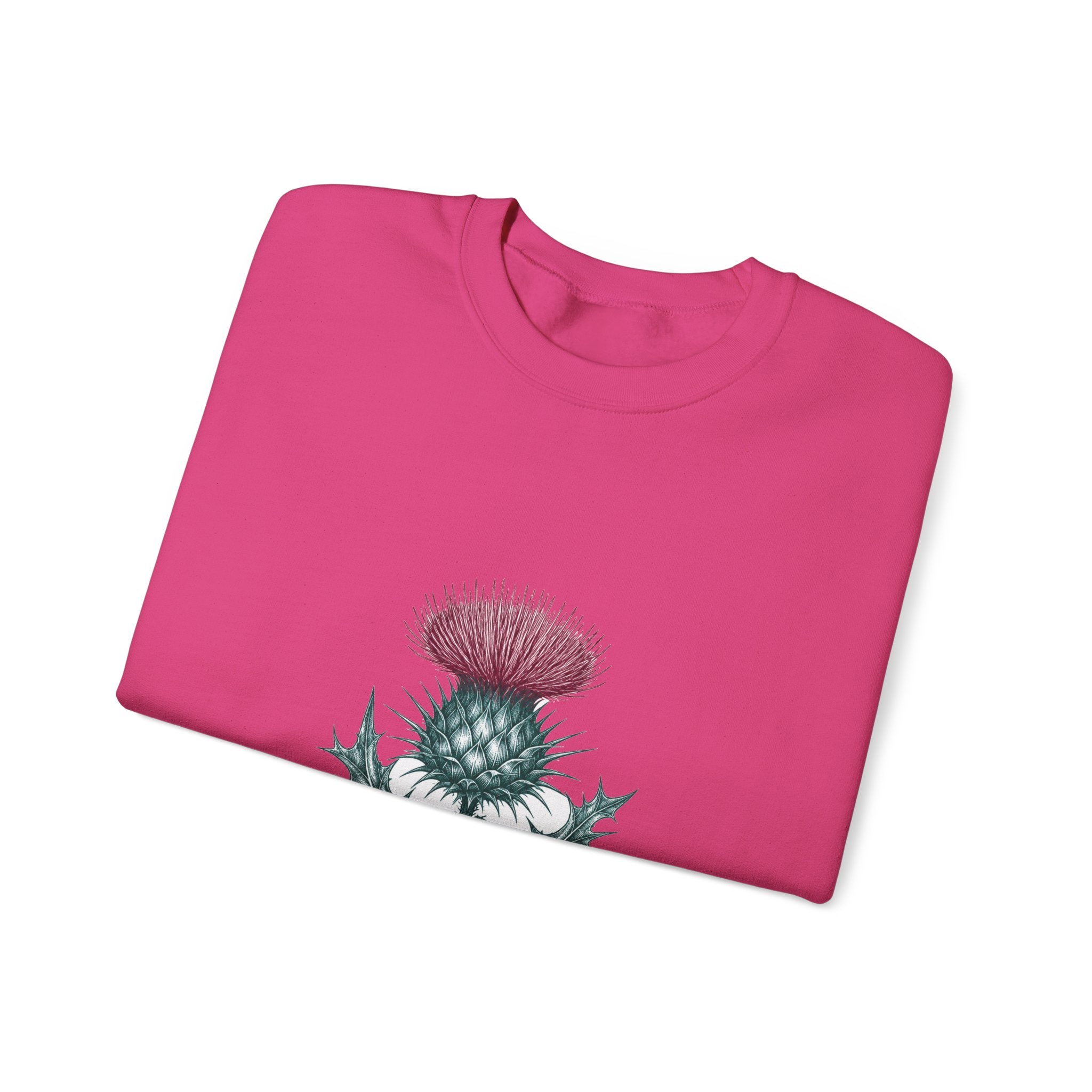 Matching Couple Sweatshirt - Lavender & Thistle Matching Couple Comfort Colors Crew Hand-Drawn Art His Hers Anniversary Gift - Design B