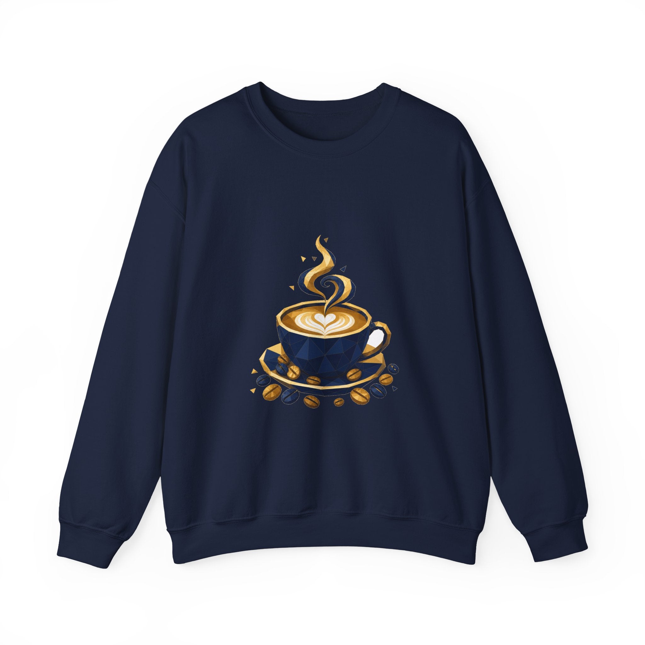 Matching Couple Sweatshirt - Coffee & Tea Matching Couple Comfort Colors Crew Geometric Art His Hers Love Gift - Design A