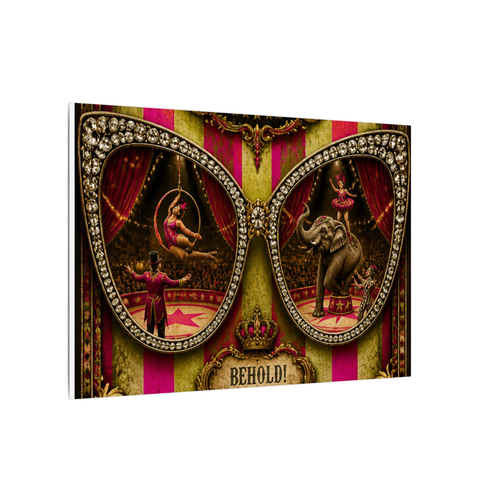Sunglasses Circus Ring Wall Art Canvas 24×36 Baroque Studio Decor Maximalist Print