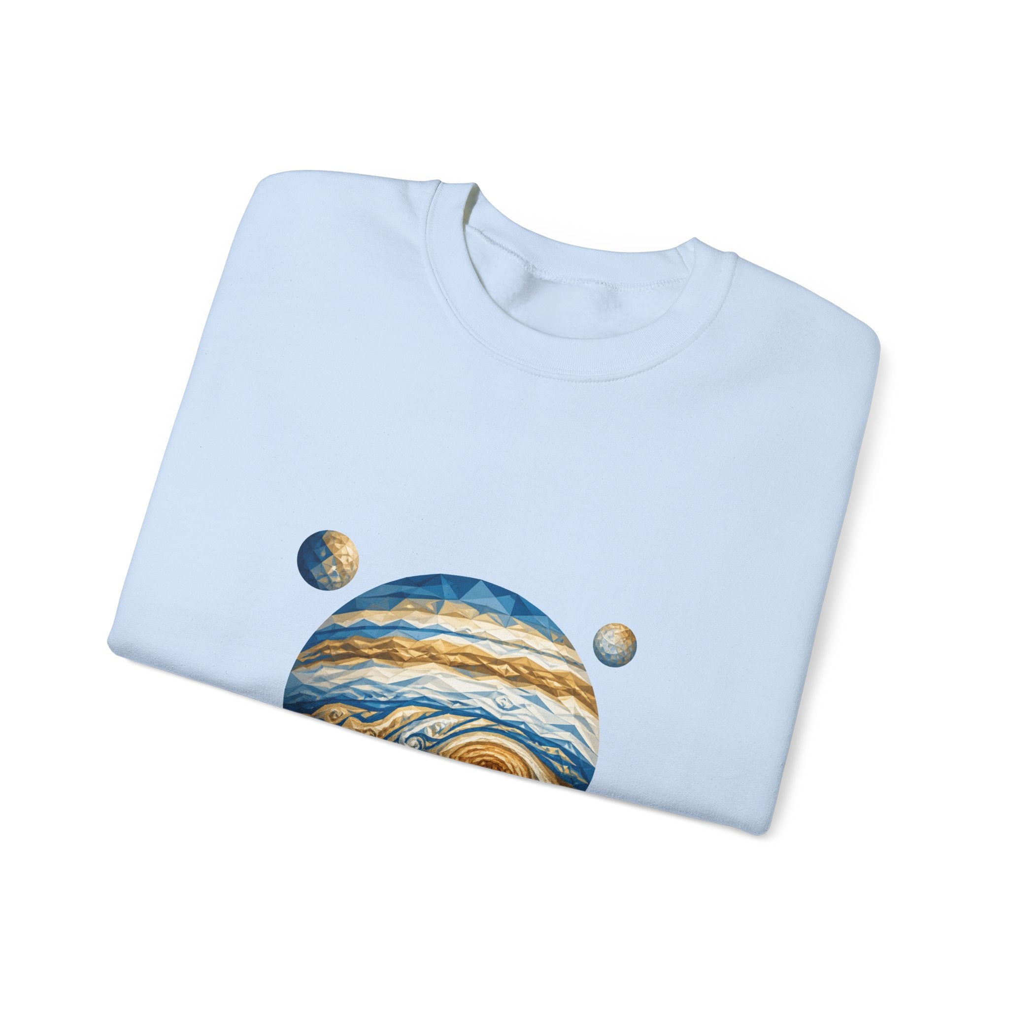 Matching Couple Sweatshirt - Saturn & Jupiter Matching Couple Premium Fleece Sweatshirt Geometric Art His Hers Love Gift - Design B