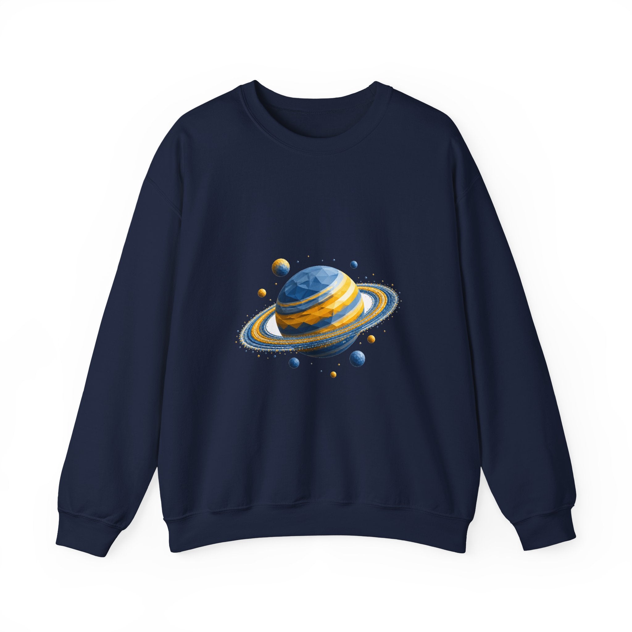 Matching Couple Sweatshirt - Astronaut & Planet Matching Couple Comfort Colors Crew Geometric Art His Hers Love Gift - Design B