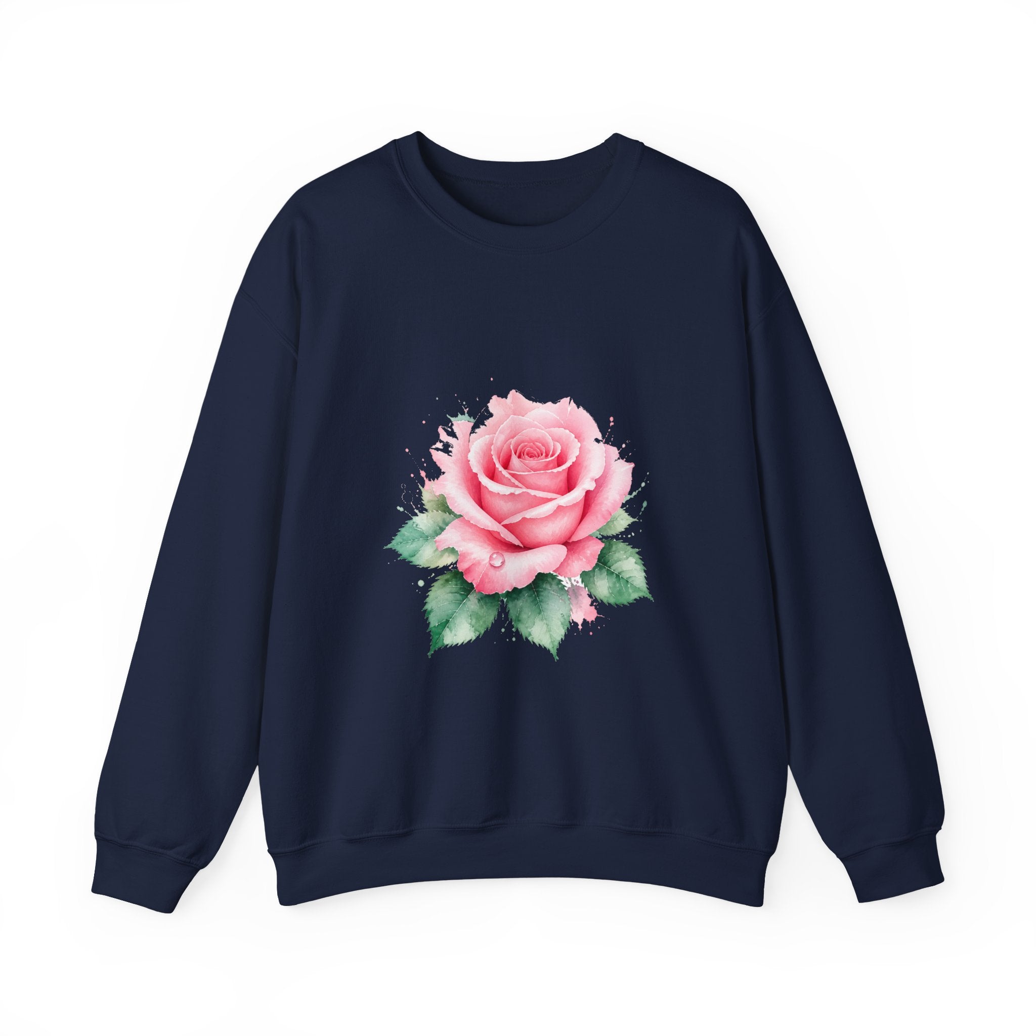 Matching Couple Sweatshirt - Rose & Thorn Matching Couple Comfort Colors Crew Watercolor Art His Hers Birthday Gift - Design A