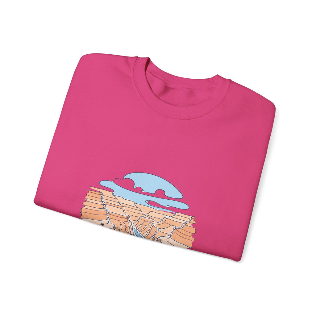 Matching Couple Sweatshirt - Lavender Fields & Canyon Matching Couple Comfort Colors Crew Minimalist Art His Hers Christmas Gift - Design B