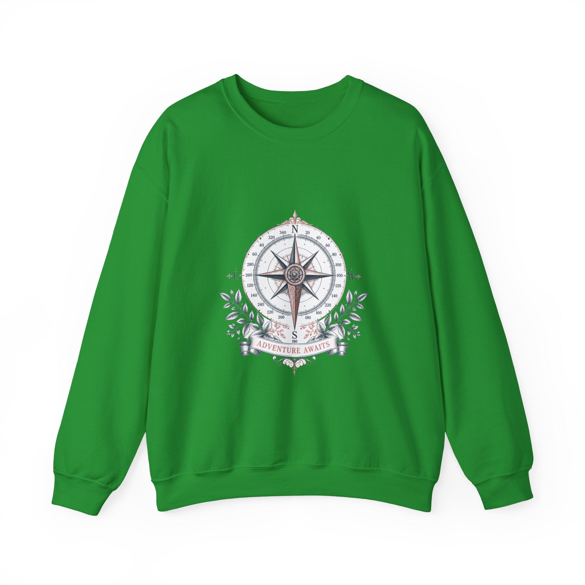 Matching Couple Sweatshirt - Compass North & South Matching Couple Crewneck Sweatshirt Vintage Art His Hers Wedding Gift - Design B
