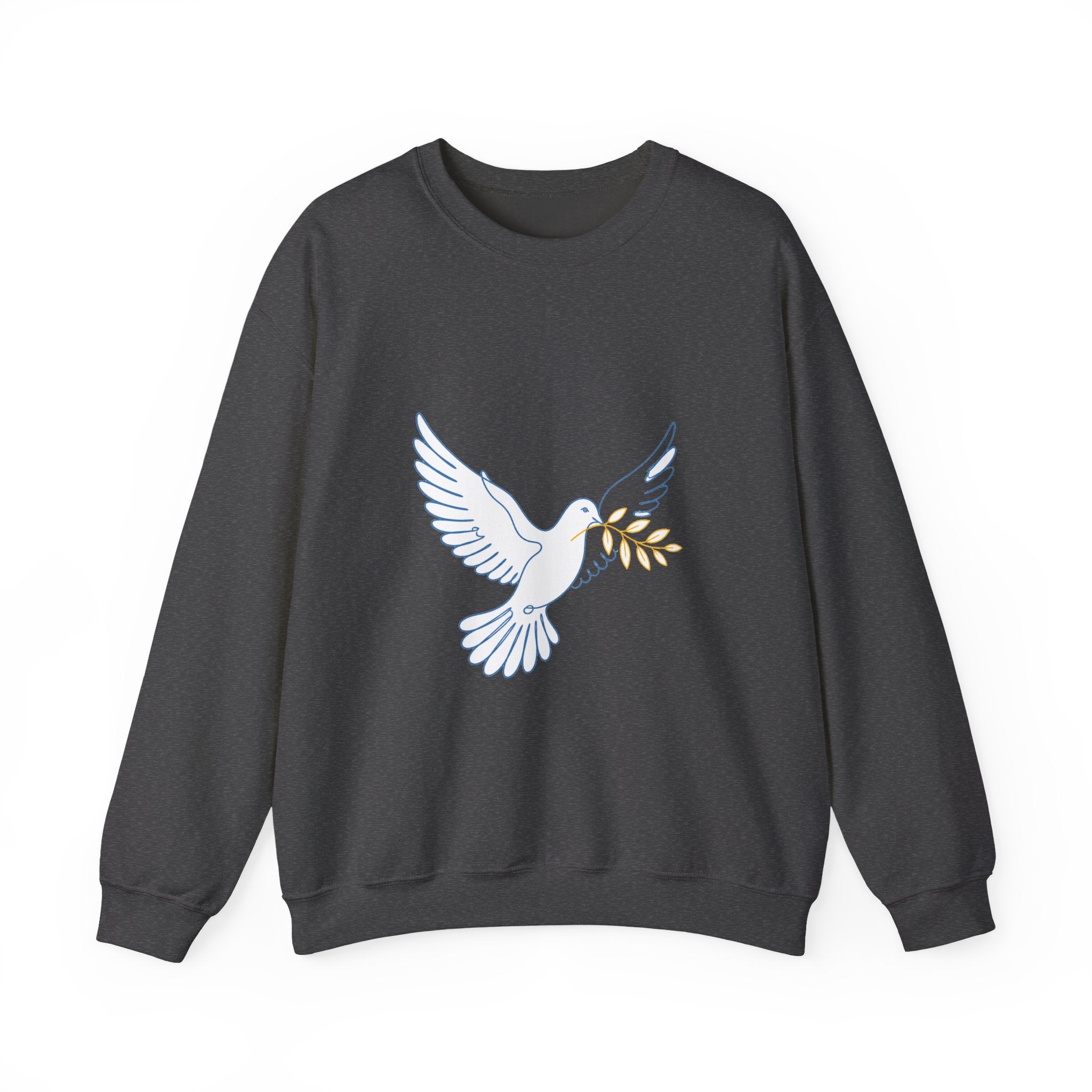 Matching Couple Sweatshirt - Wolf & Dove Matching Couple Crewneck Sweatshirt Minimalist Art His Hers Valentine Gift - Design B