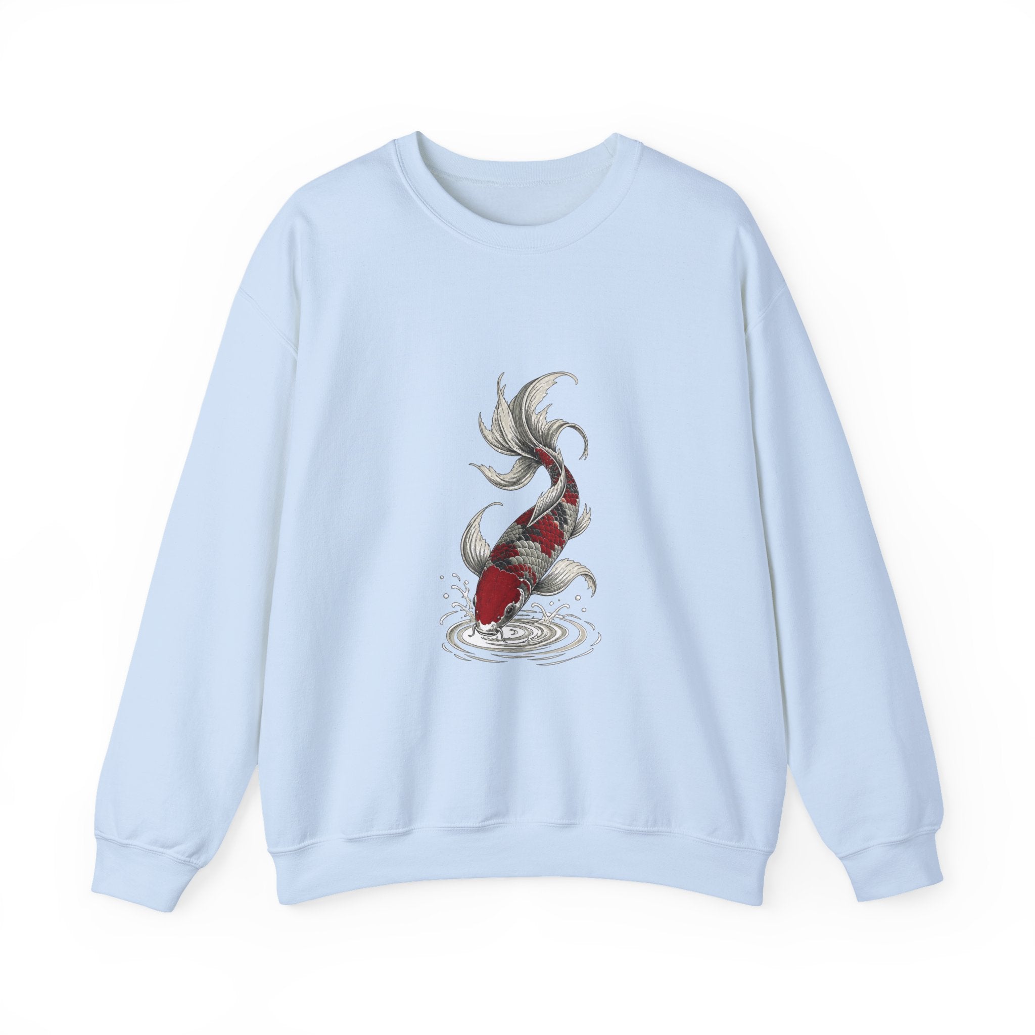 Matching Couple Sweatshirt - Koi Fish Yin Yang Matching Couple Crewneck Sweatshirt Hand-Drawn Art His Hers Best Friend Gift - Design B