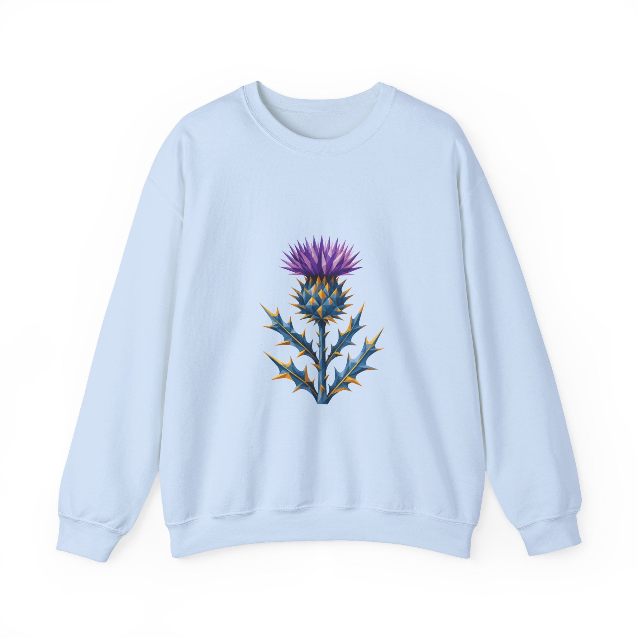 Matching Couple Sweatshirt - Lavender & Thistle Matching Couple Crewneck Sweatshirt Geometric Art His Hers Couple Gift - Design B