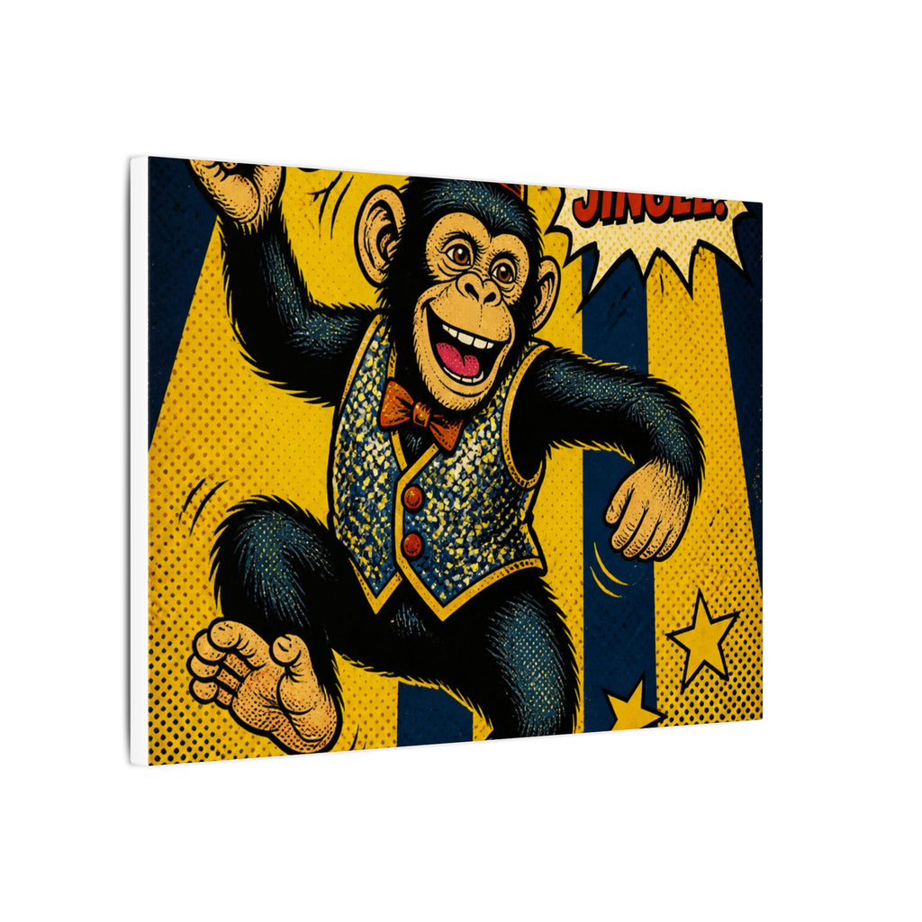 Dancing Monkey Wall Art Canvas 24×36 Pop Art Restaurant Decor Maximalist Print