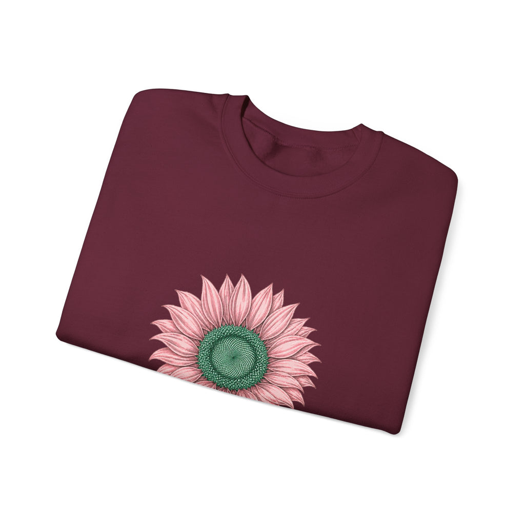 Matching Couple Sweatshirt - Sunflower & Moonflower Matching Couple Crewneck Sweatshirt Vintage Art His Hers Wedding Gift - Design A