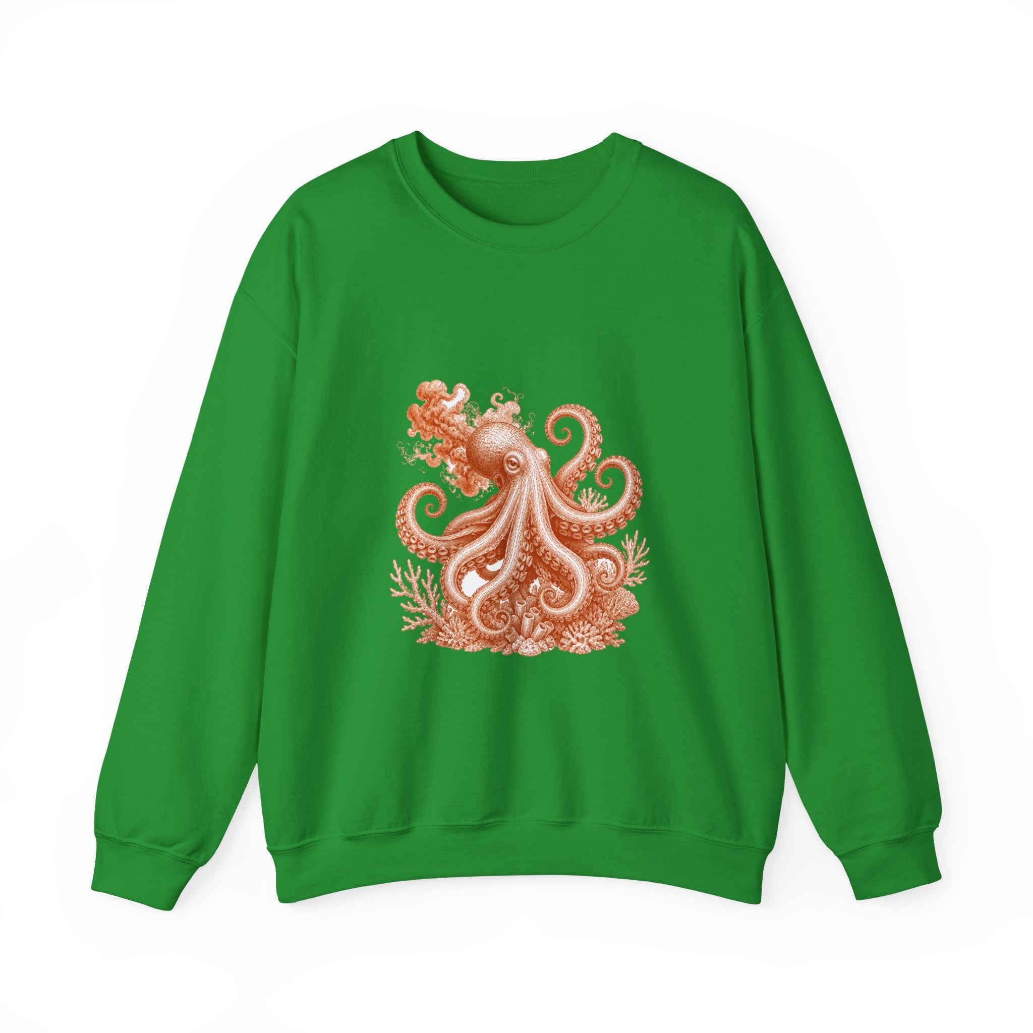 Matching Couple Sweatshirt - Octopus & Jellyfish Matching Couple Comfort Colors Crew Vintage Art His Hers Honeymoon Gift - Design A