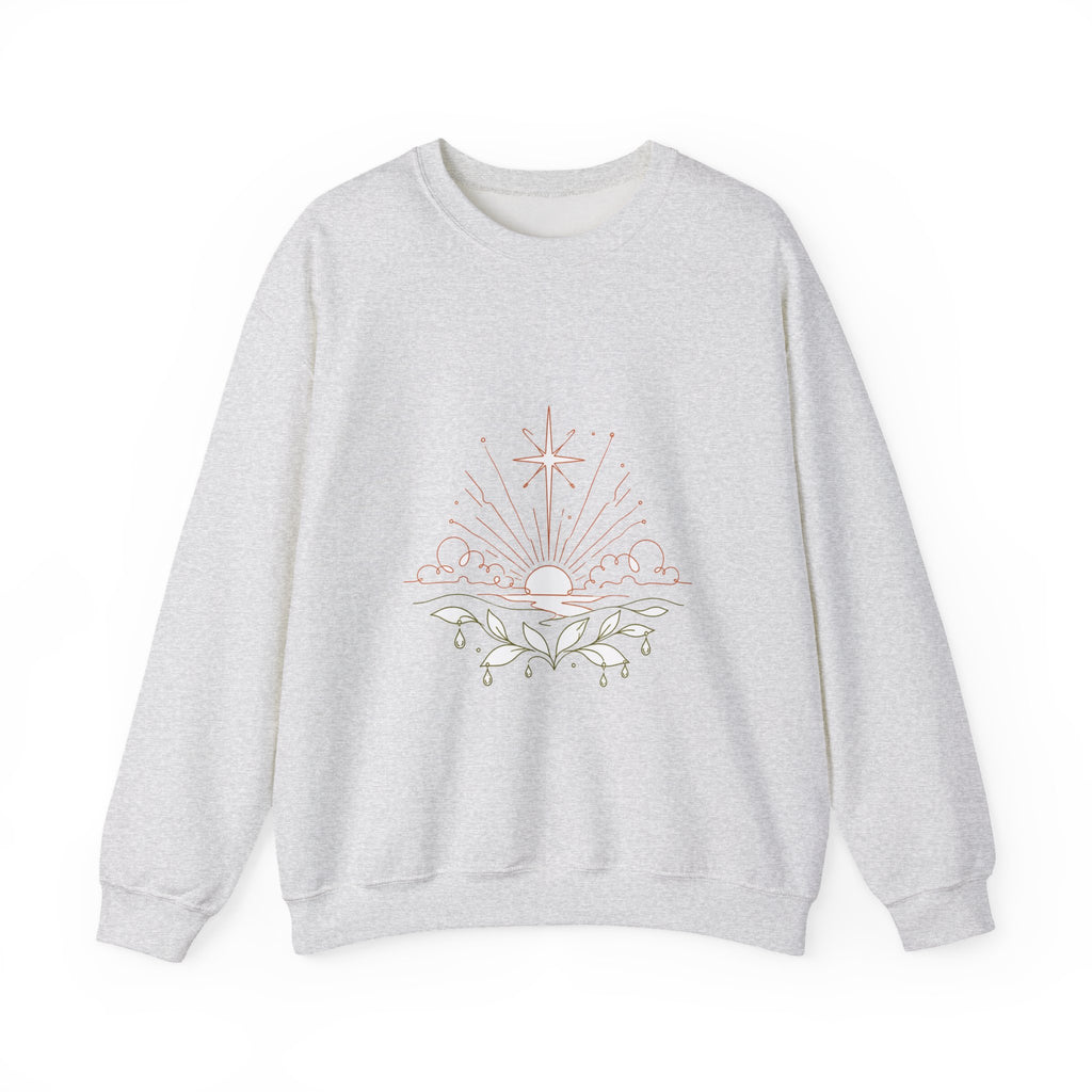 Matching Couple Sweatshirt - Evening & Morning Star Matching Couple Premium Fleece Sweatshirt Minimalist Art His Hers Christmas Gift - Design B