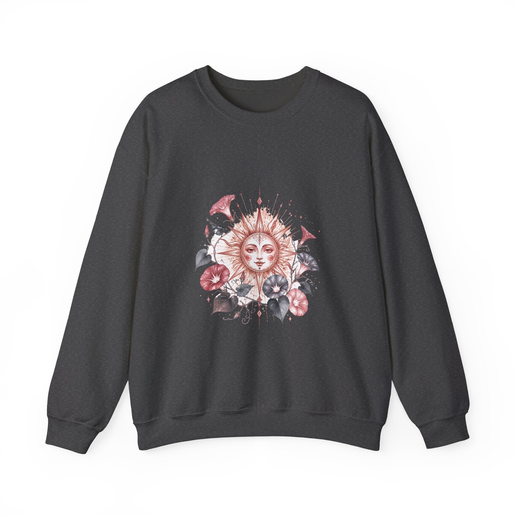 Matching Couple Sweatshirt - Sun & Moon Matching Couple Crewneck Sweatshirt Watercolor Art His Hers Engagement Gift - Design B