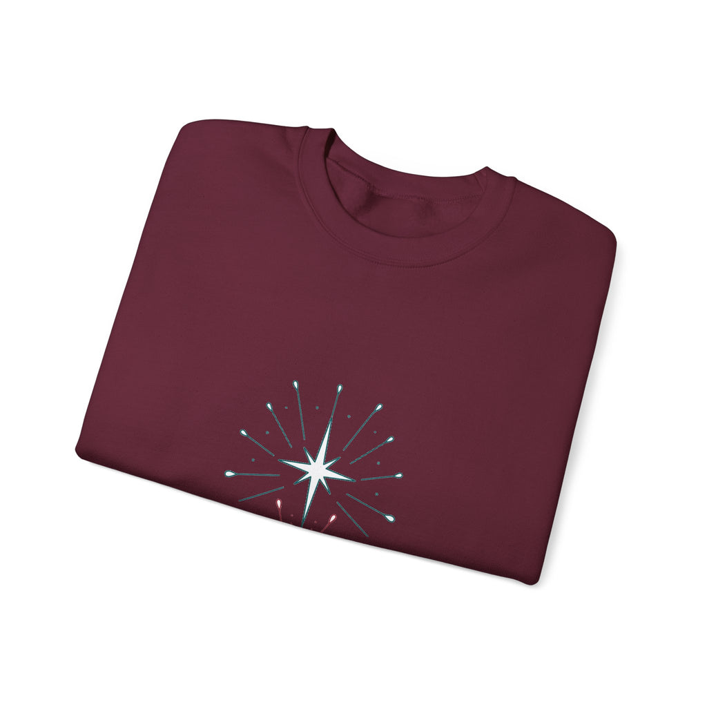 Matching Couple Sweatshirt - Evening & Morning Star Matching Couple Crewneck Sweatshirt Minimalist Art His Hers Valentine Gift - Design B