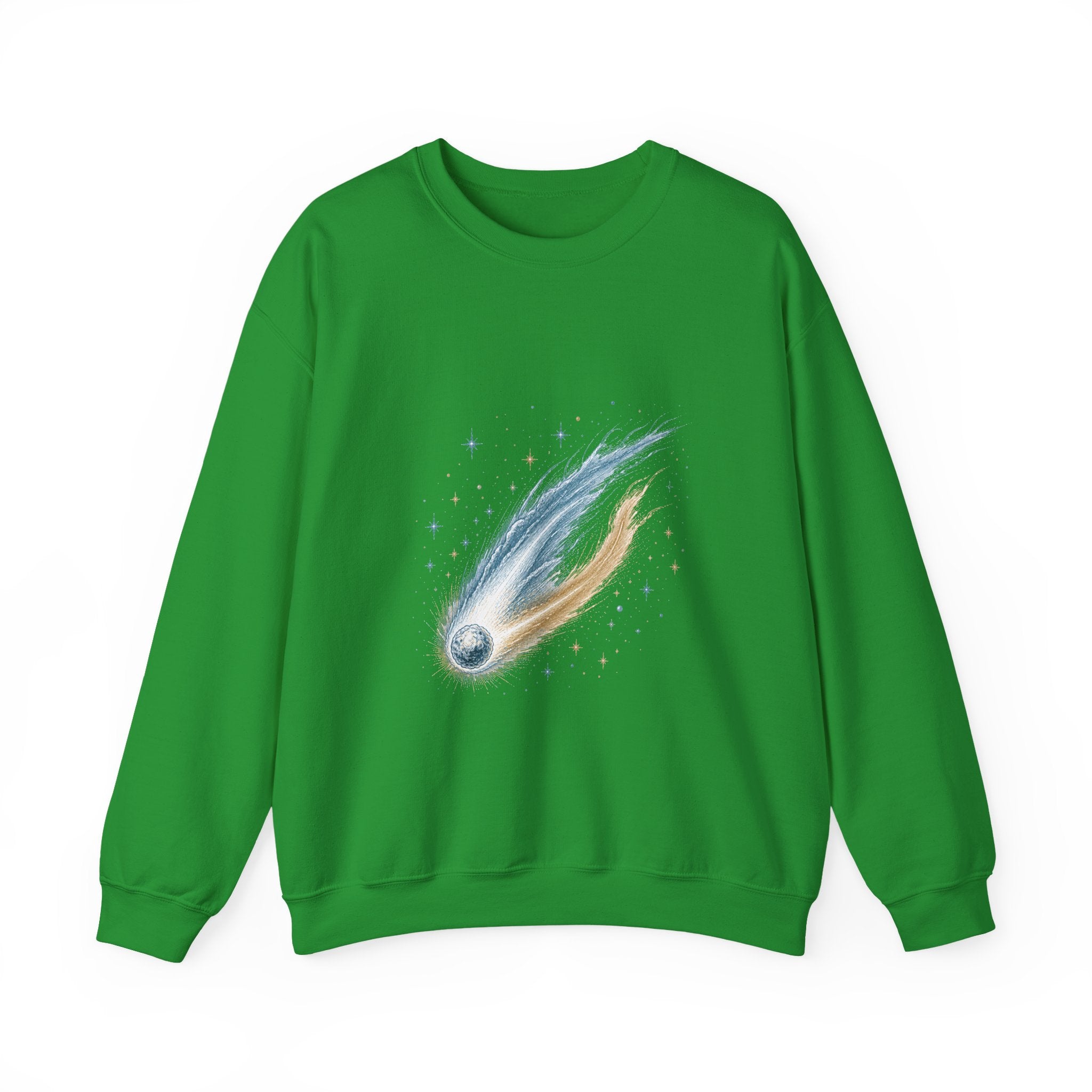 Matching Couple Sweatshirt - Comet & Asteroid Matching Couple Premium Fleece Sweatshirt Hand-Drawn Art His Hers Anniversary Gift - Design A