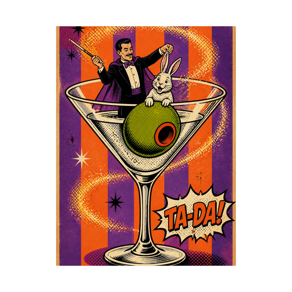 Martini Magician Wall Art Poster 18×24 Pop Art Living Room Decor Maximalist Print