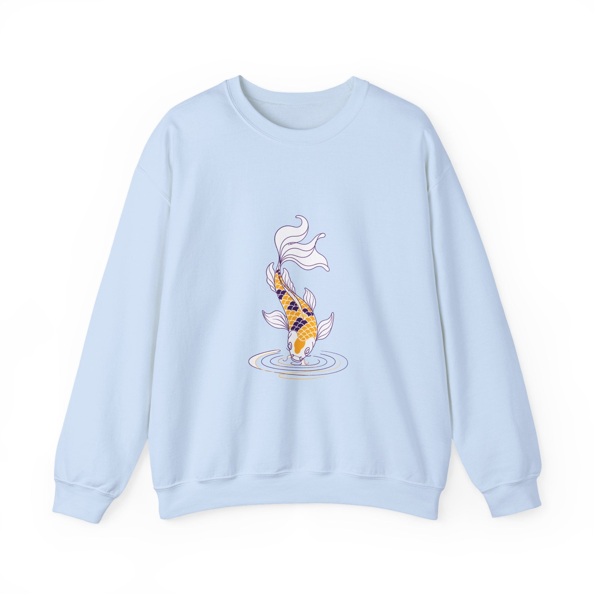 Matching Couple Sweatshirt - Koi Fish Yin Yang Matching Couple Comfort Colors Crew Minimalist Art His Hers Christmas Gift - Design B