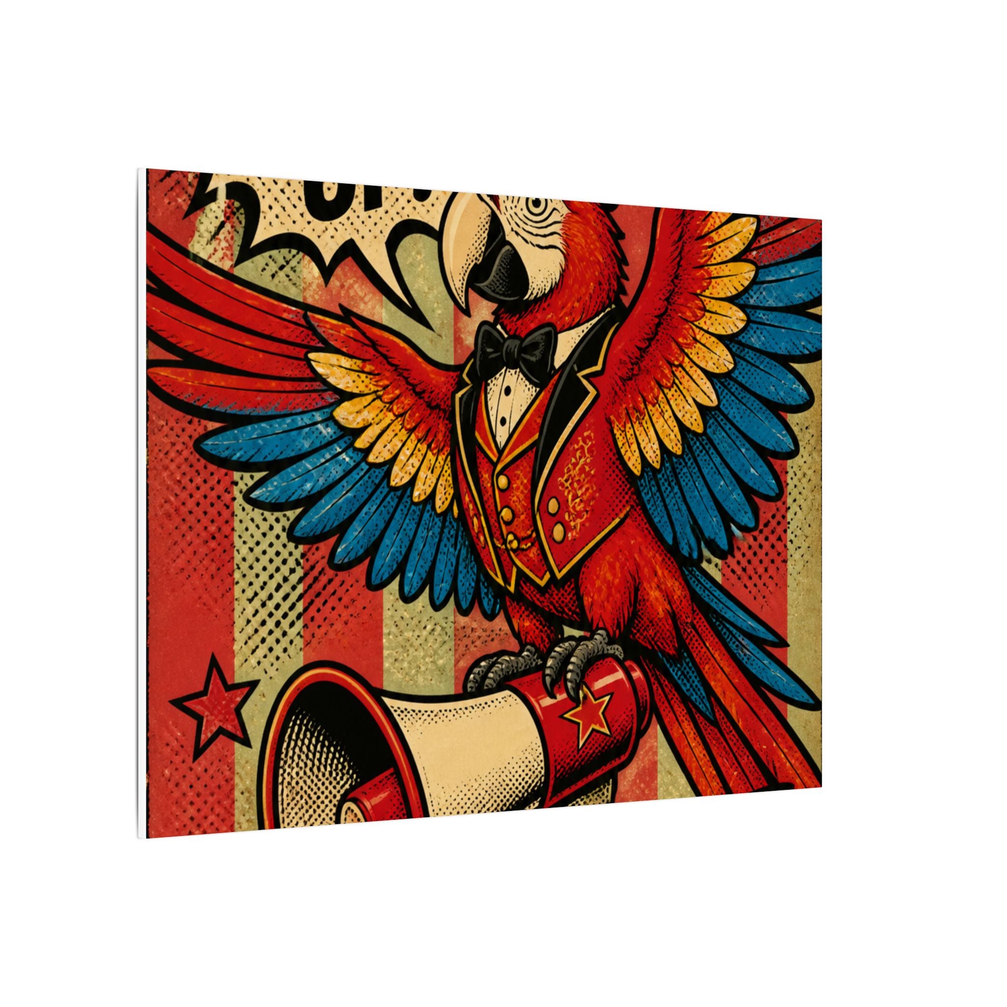 Parrot Ringmaster Wall Art Canvas 16×20 Pop Art Living Room Decor Maximalist Print