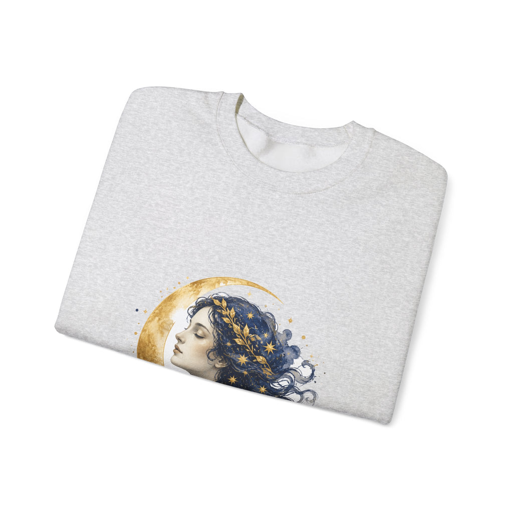 Matching Couple Sweatshirt - Helios & Selene Matching Couple Comfort Colors Crew Watercolor Art His Hers Birthday Gift - Design B