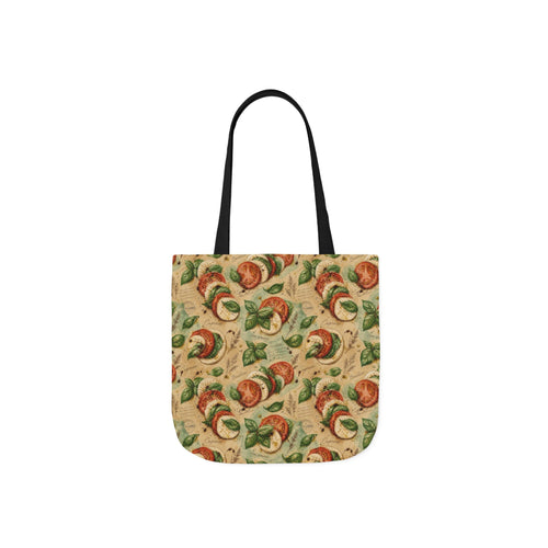 Caprese Arrangement Canvas Tote Bag Mediterranean Kitchen Watercolor Design Italian Cottagecore Gift