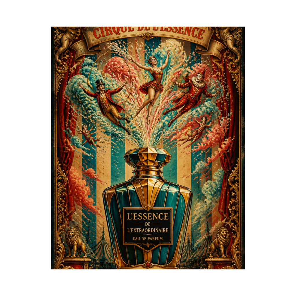 Perfume Bottle Fountain Wall Art Poster 24×36 Baroque Studio Decor Maximalist Print