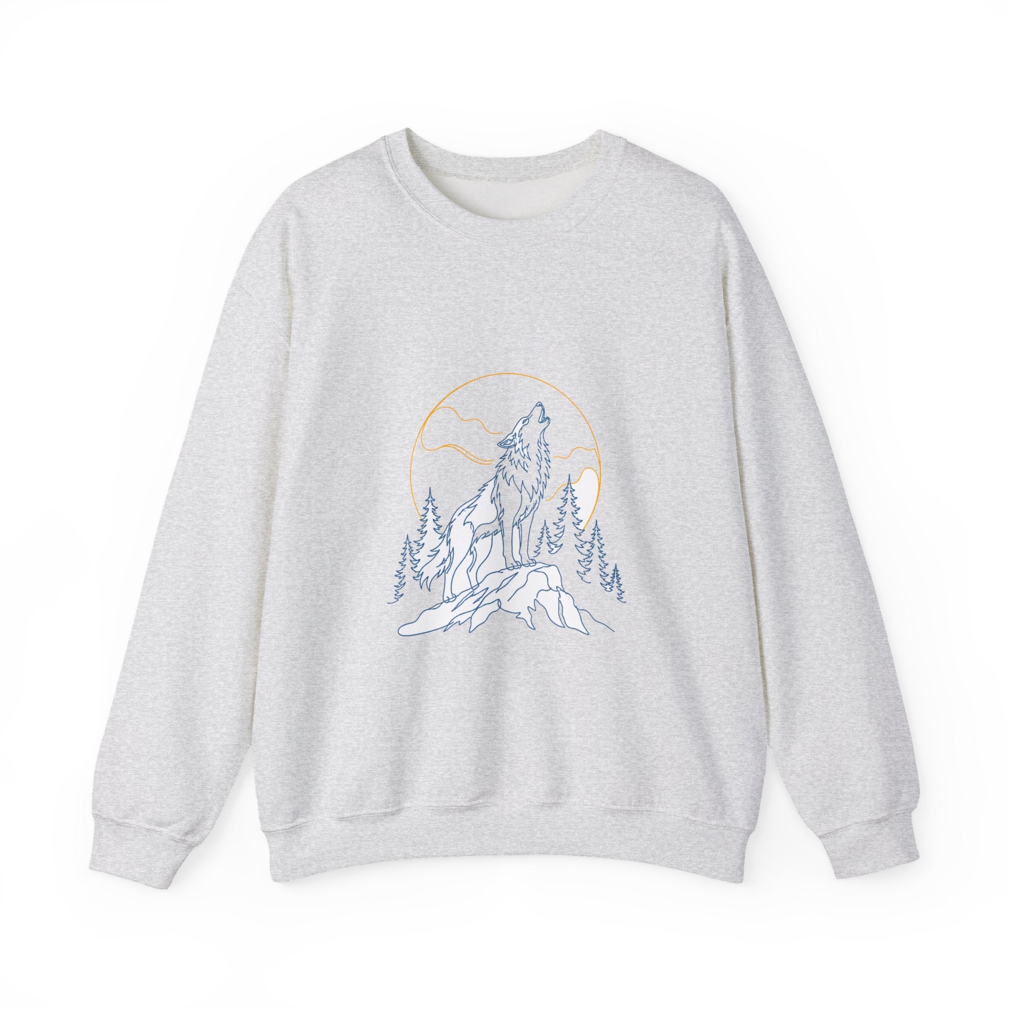 Matching Couple Sweatshirt - Wolf & Dove Matching Couple Crewneck Sweatshirt Minimalist Art His Hers Valentine Gift - Design A