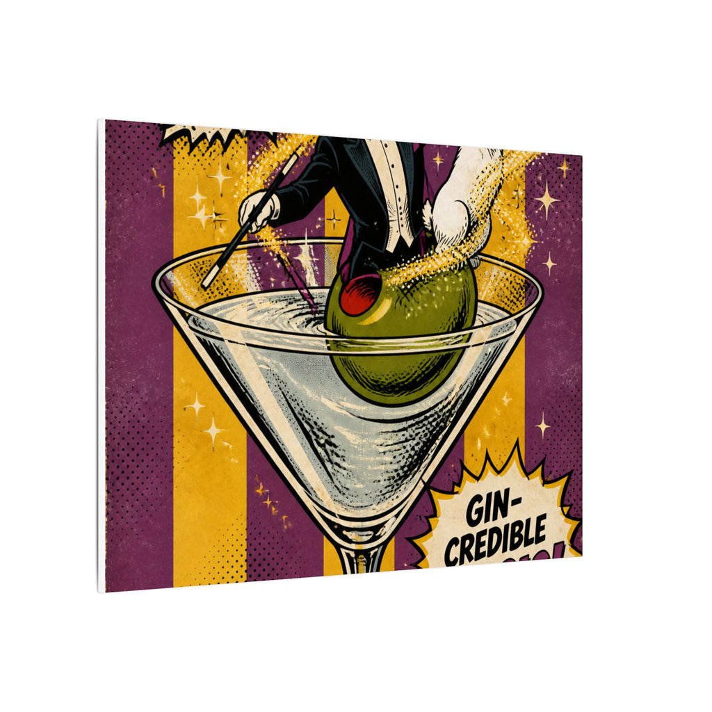 Martini Magician Wall Art Canvas 16×20 Pop Art Living Room Decor Maximalist Print