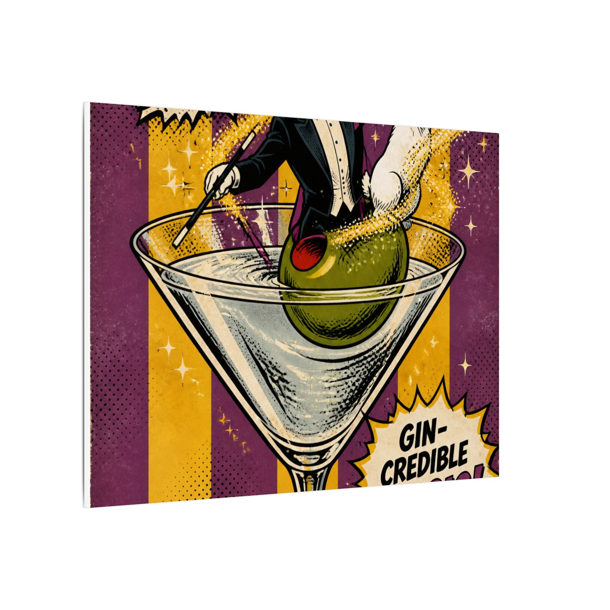 Martini Magician Wall Art Canvas 16×20 Pop Art Living Room Decor Maximalist Print