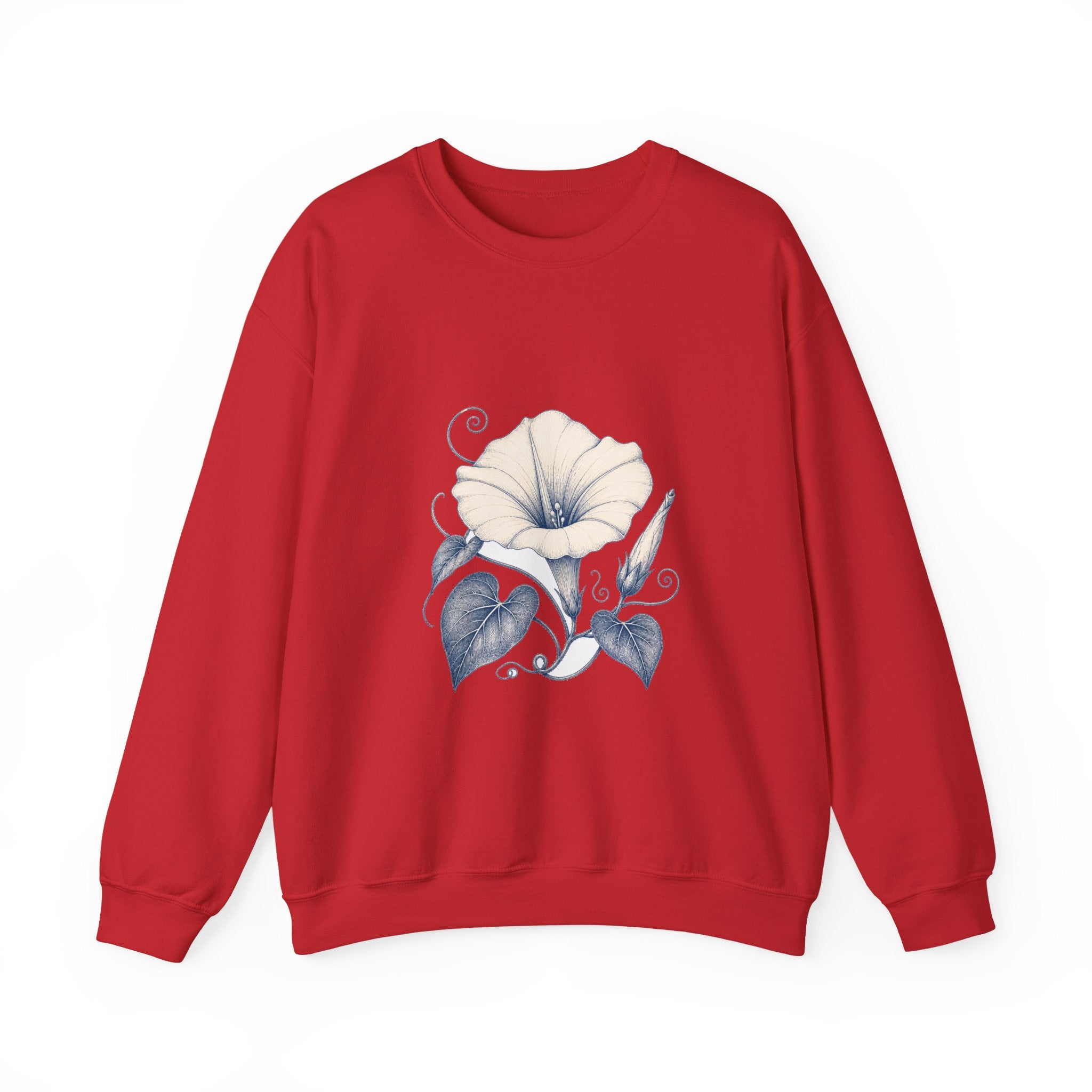 Matching Couple Sweatshirt - Sunflower & Moonflower Matching Couple Comfort Colors Crew Hand-Drawn Art His Hers Anniversary Gift - Design B