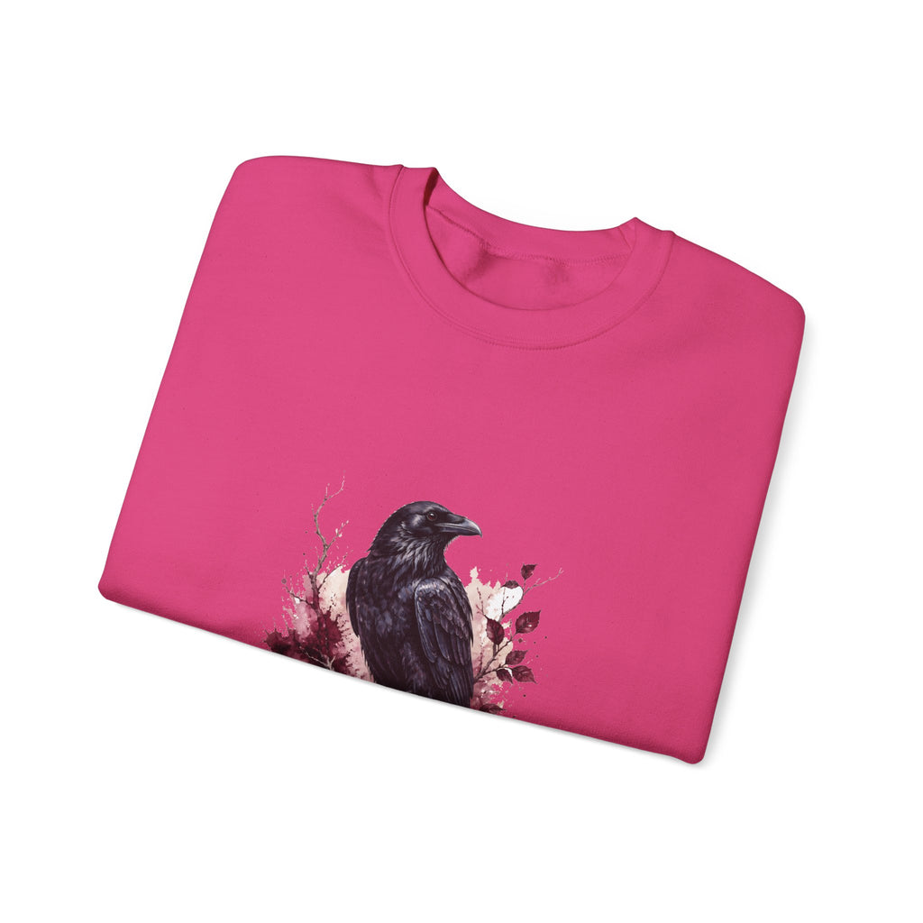 Matching Couple Sweatshirt - Raven & Swan Matching Couple Premium Fleece Sweatshirt Watercolor Art His Hers Birthday Gift - Design A