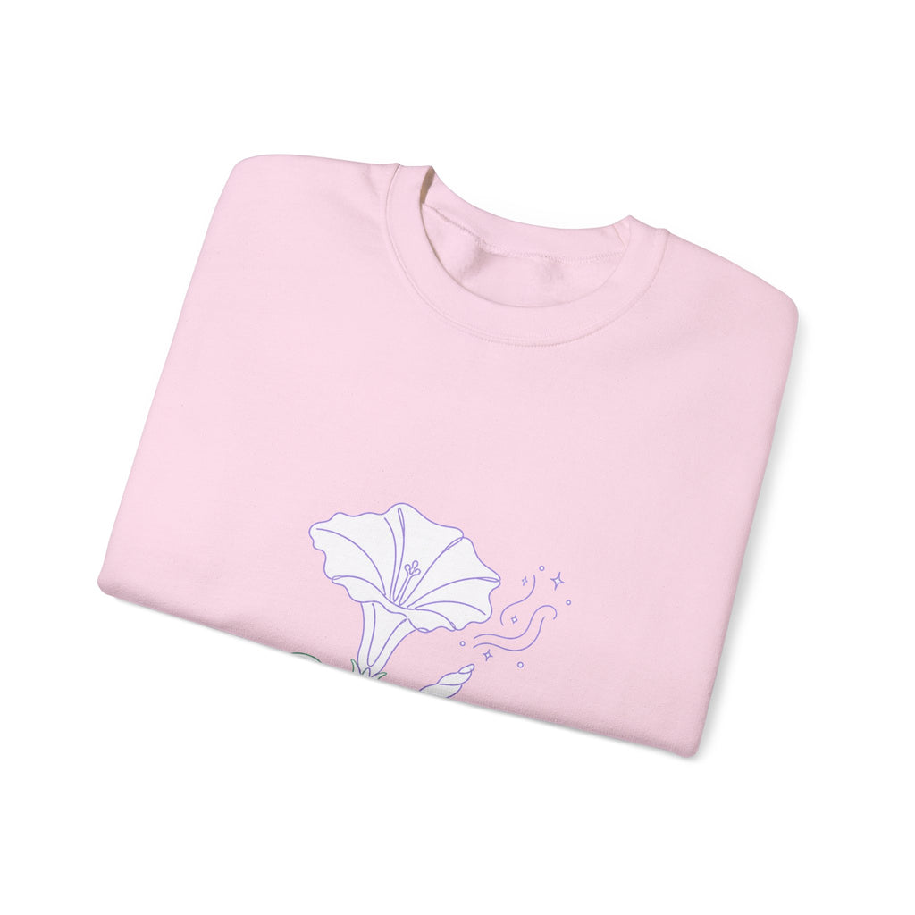 Matching Couple Sweatshirt - Sunflower & Moonflower Matching Couple Comfort Colors Crew Minimalist Art His Hers Christmas Gift - Design B