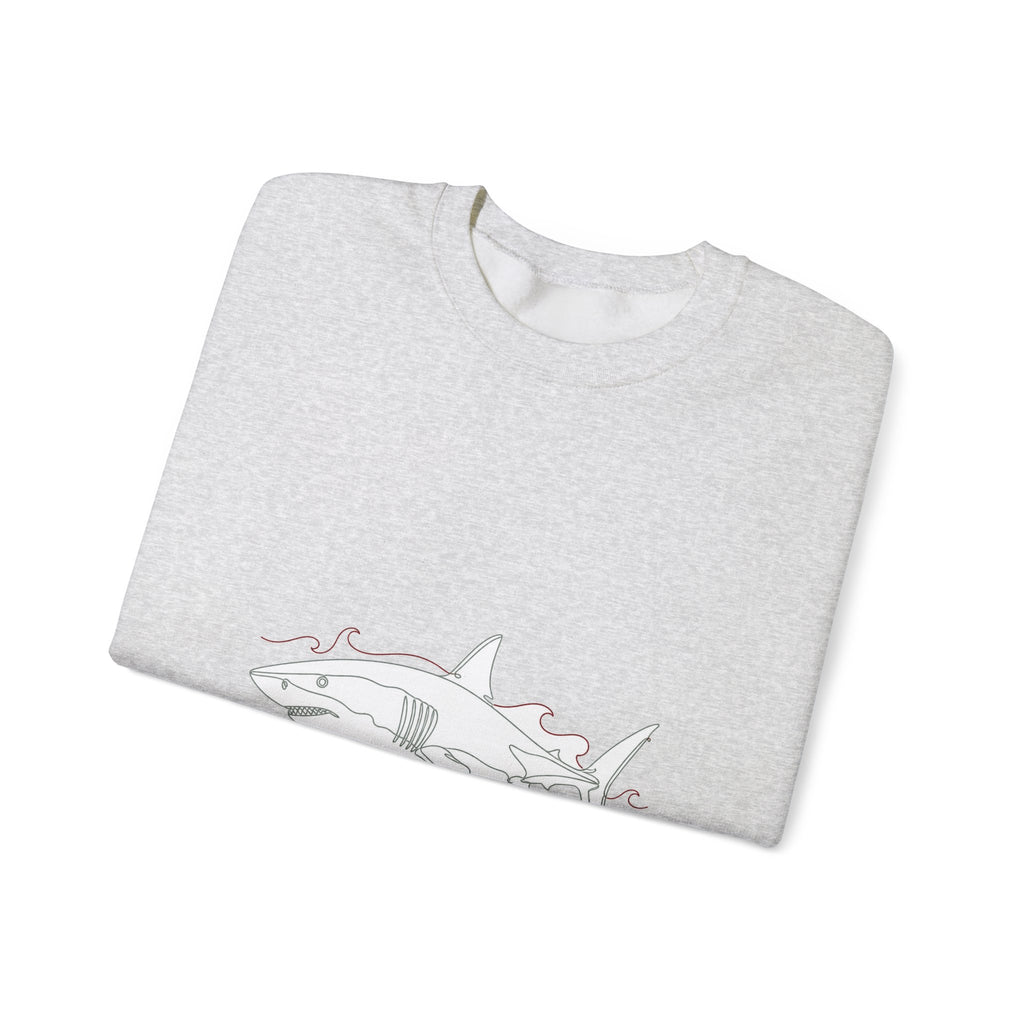 Matching Couple Sweatshirt - Shark & Dolphin Matching Couple Premium Fleece Sweatshirt Minimalist Art His Hers Christmas Gift - Design A