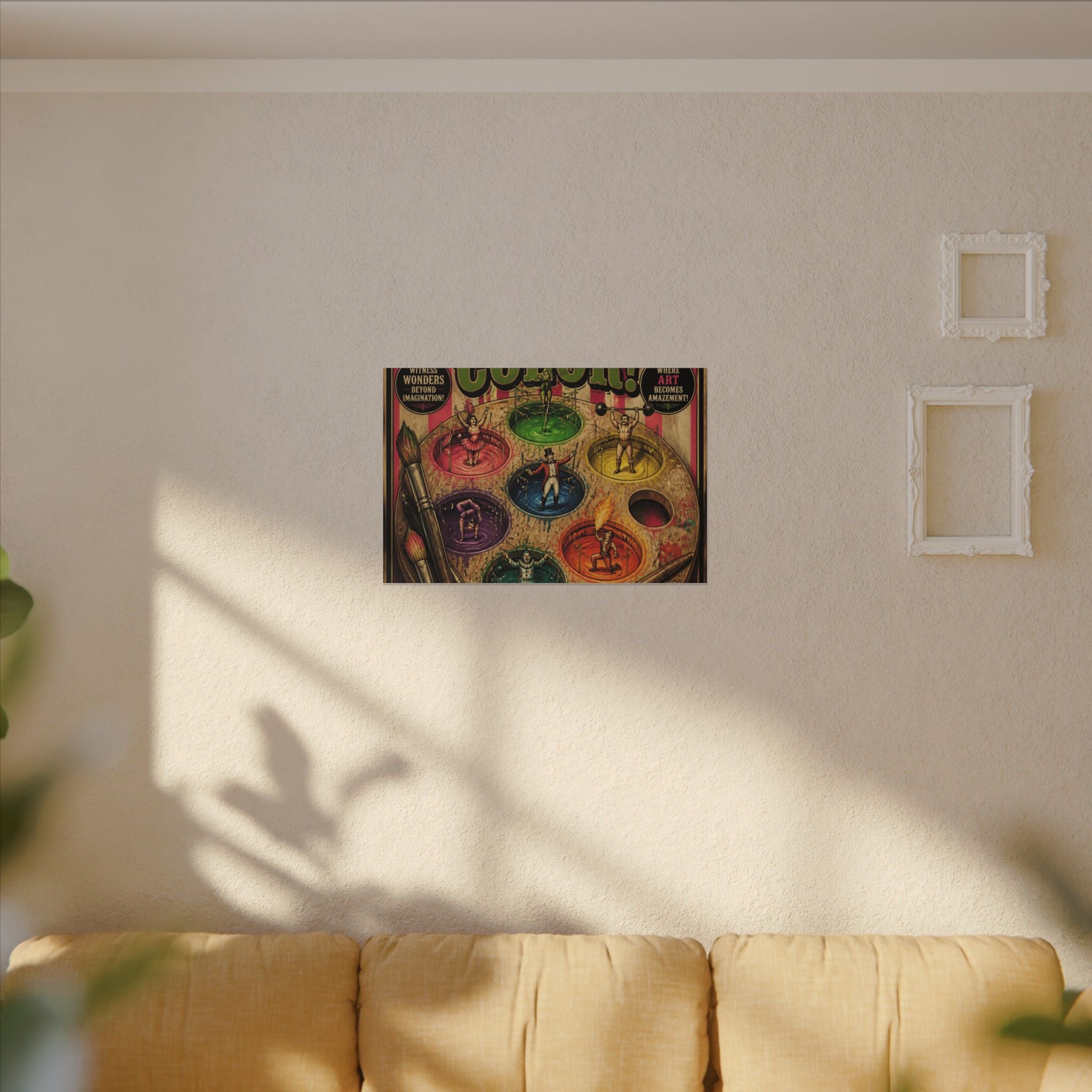 Paint Palette Stage Wall Art Canvas 16×20 Vintage Circus Kitchen Decor Maximalist Print