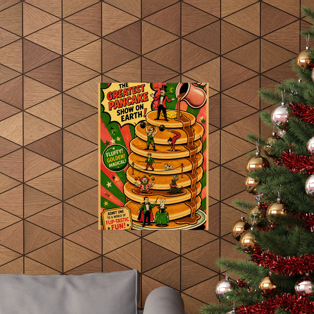 Pancake Stack Platform Wall Art Poster 18×24 Pop Art Living Room Decor Maximalist Print
