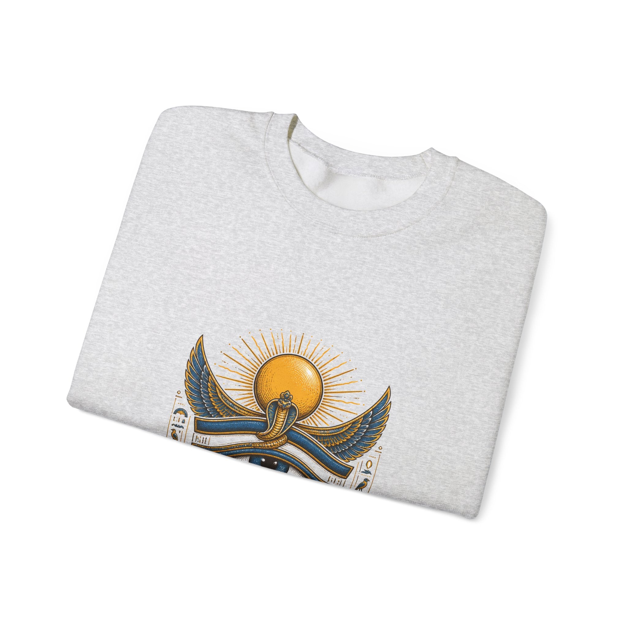 Matching Couple Sweatshirt - Eye of Ra & Horus Matching Couple Premium Fleece Sweatshirt Hand-Drawn Art His Hers Anniversary Gift - Design A