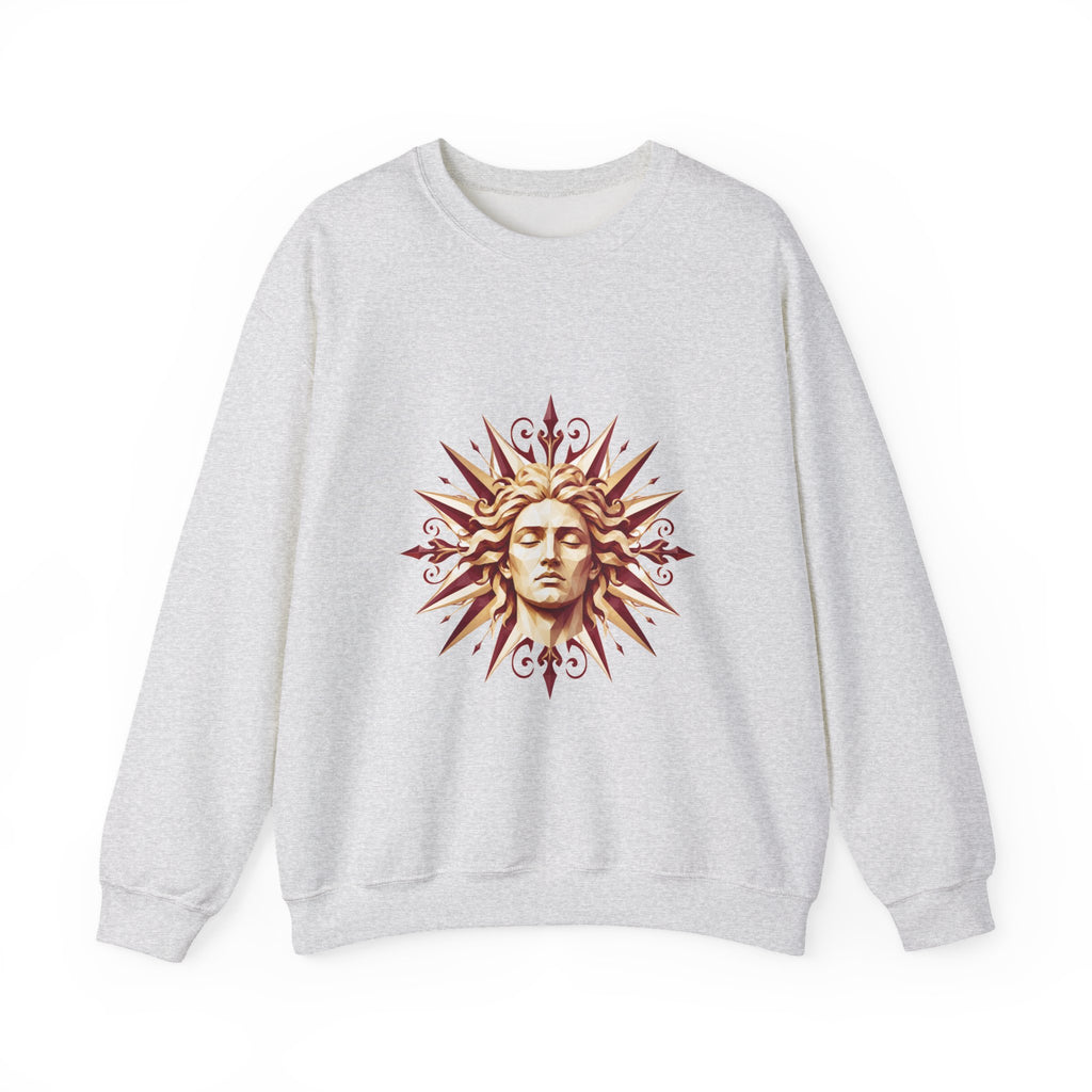 Matching Couple Sweatshirt - Helios & Selene Matching Couple Comfort Colors Crew Geometric Art His Hers Love Gift - Design A
