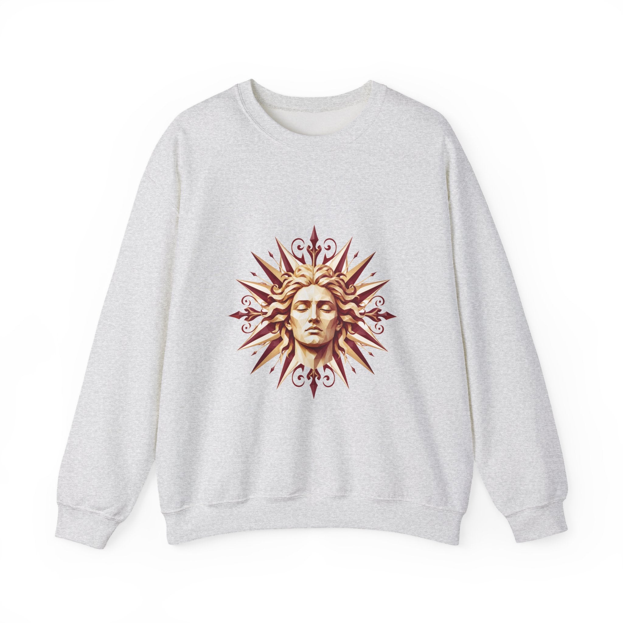 Matching Couple Sweatshirt - Helios & Selene Matching Couple Comfort Colors Crew Geometric Art His Hers Love Gift - Design A