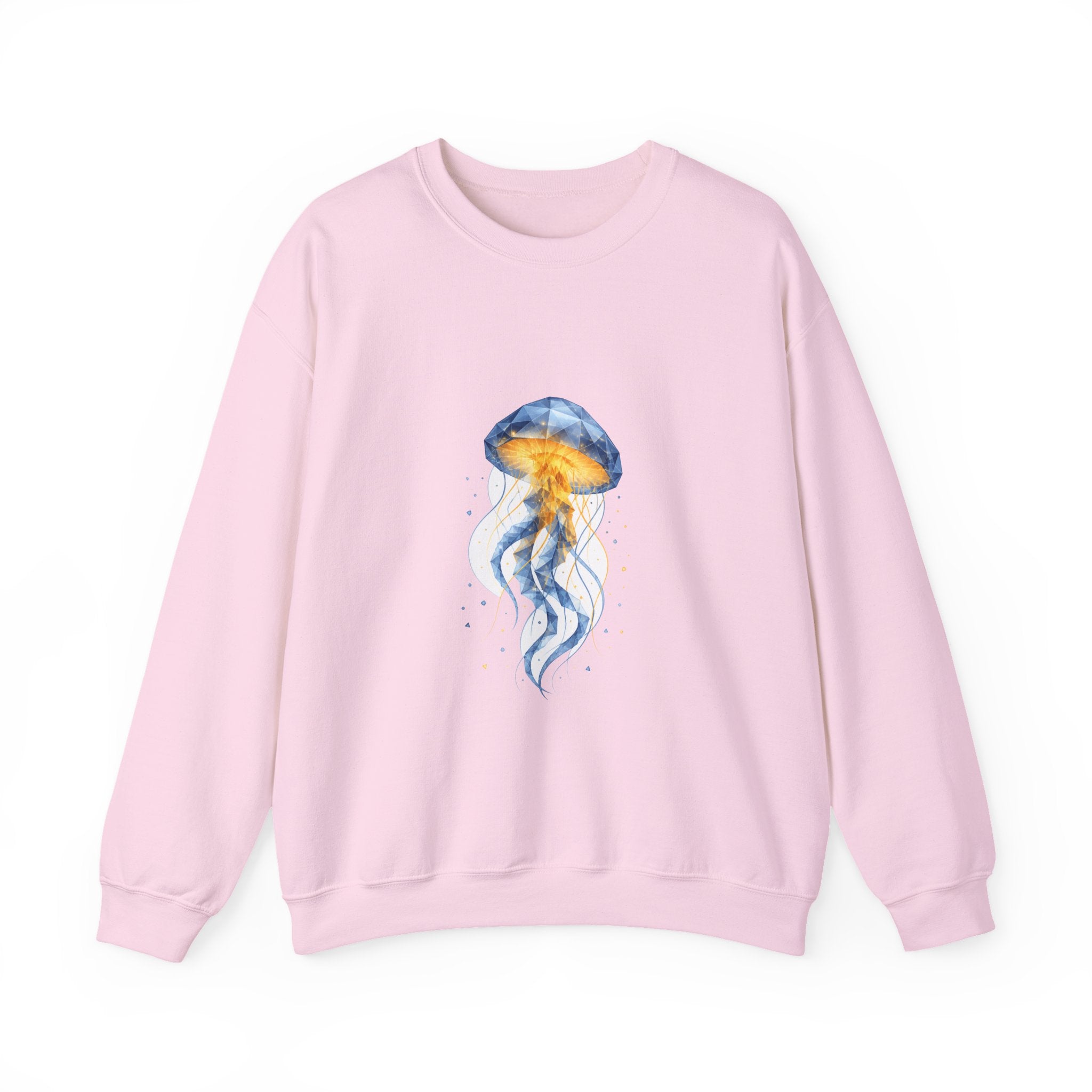 Matching Couple Sweatshirt - Octopus & Jellyfish Matching Couple Comfort Colors Crew Geometric Art His Hers Love Gift - Design B