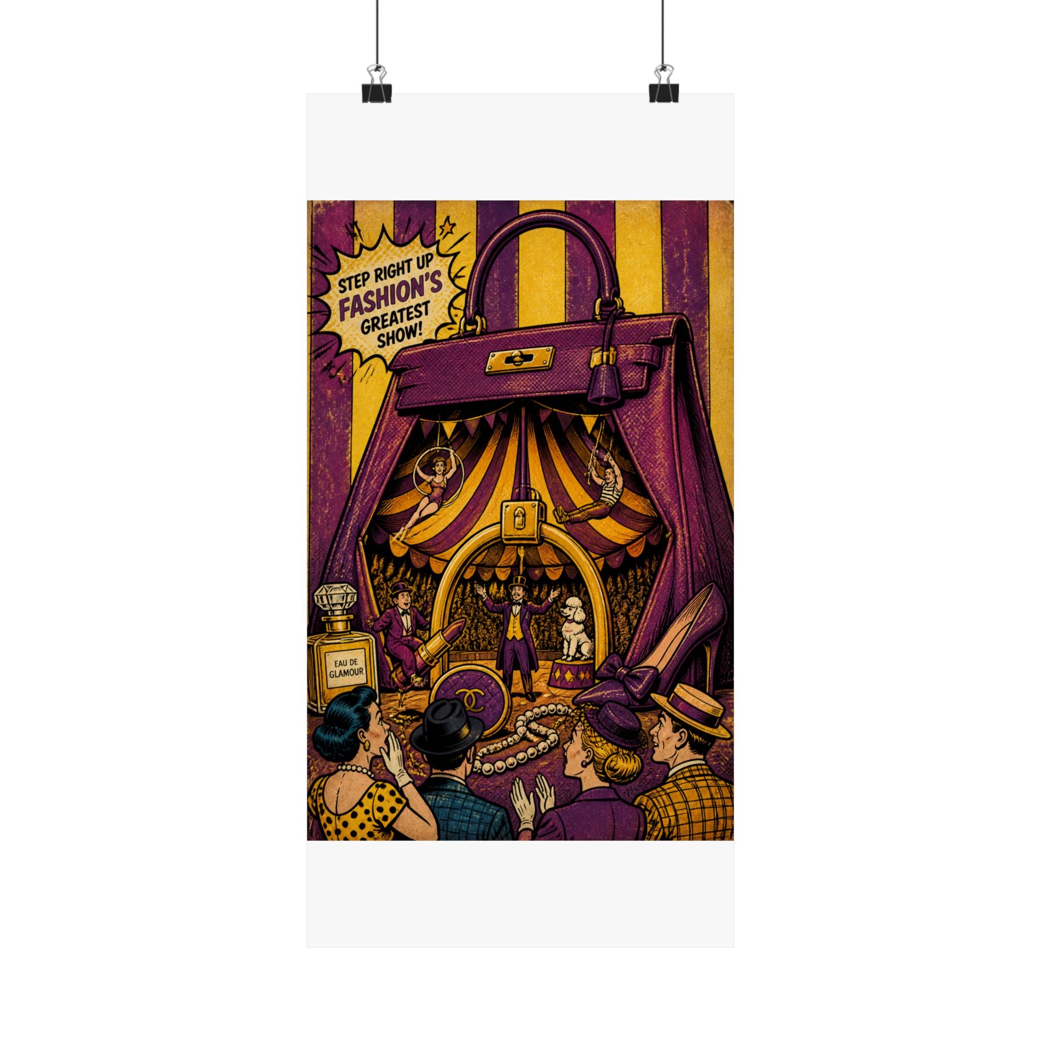 Handbag Big Top Wall Art Poster 24×36 Pop Art Restaurant Decor Maximalist Print