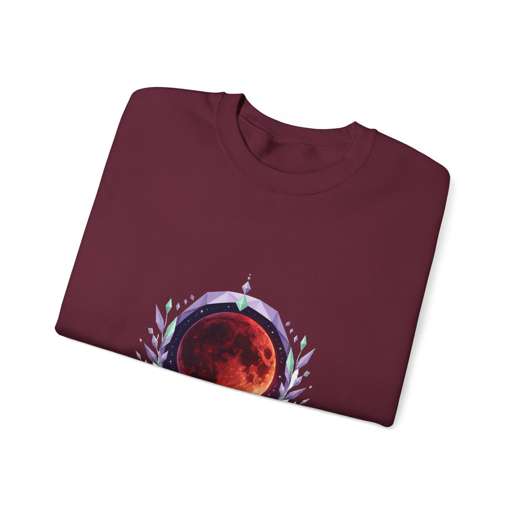 Matching Couple Sweatshirt - Solar & Lunar Eclipse Matching Couple Comfort Colors Crew Geometric Art His Hers Love Gift - Design B