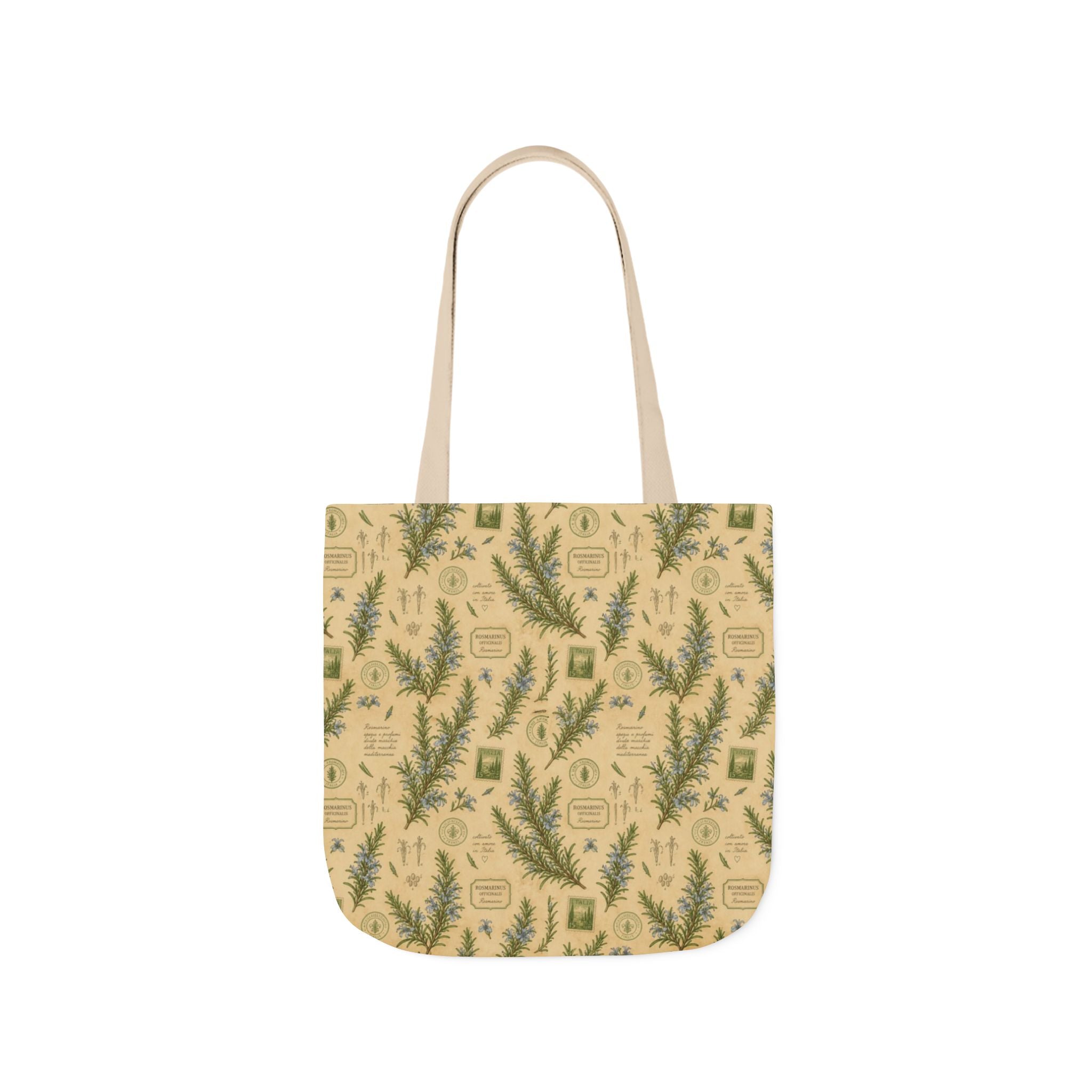 Rosemary Sprigs Canvas Tote Bag Mediterranean Kitchen Botanical Design Italian Cottagecore Gift