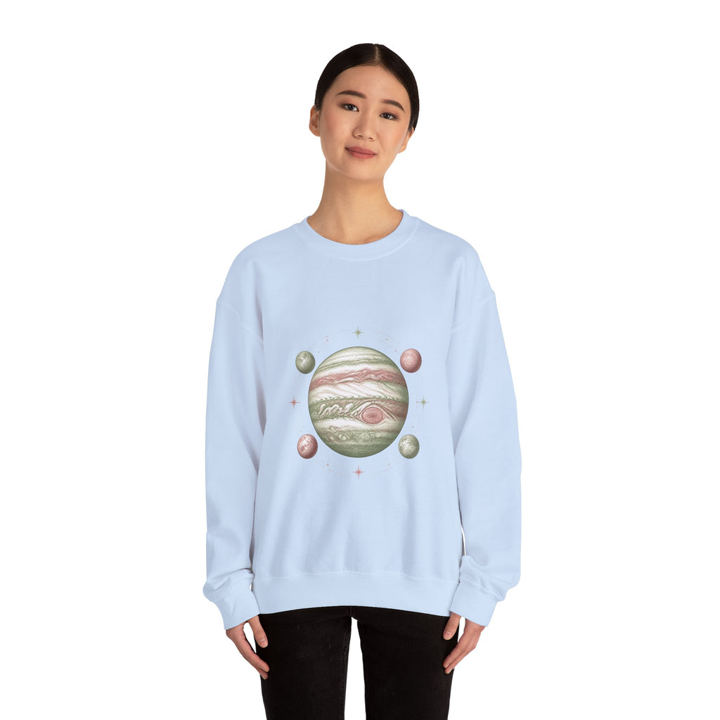 Matching Couple Sweatshirt - Saturn & Jupiter Matching Couple Premium Fleece Sweatshirt Vintage Art His Hers Honeymoon Gift - Design B