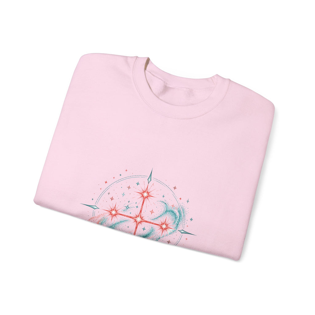 Matching Couple Sweatshirt - Aurora & Southern Cross Matching Couple Comfort Colors Crew Hand-Drawn Art His Hers Anniversary Gift - Design B
