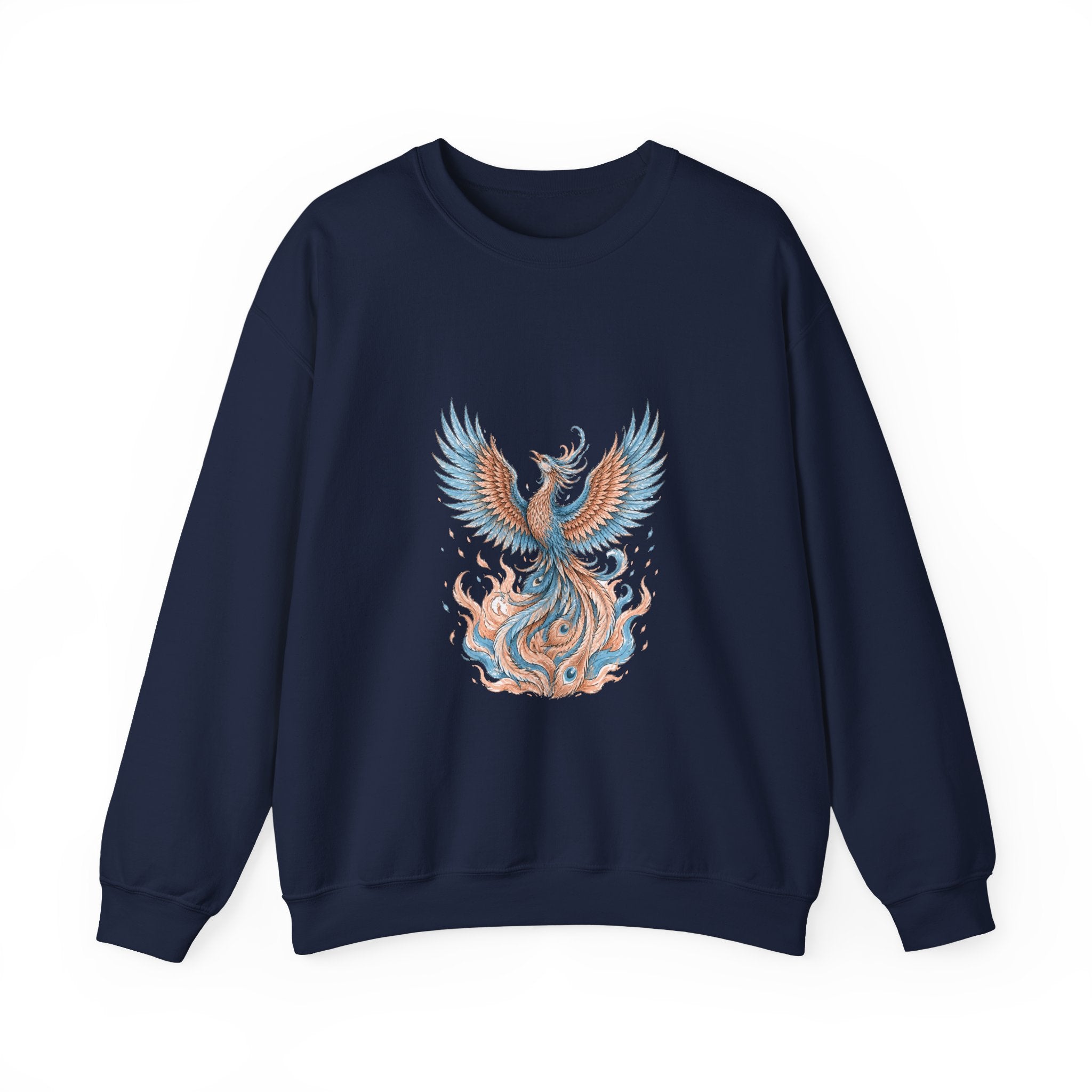 Matching Couple Sweatshirt - Dragon & Phoenix Matching Couple Premium Fleece Sweatshirt Hand-Drawn Art His Hers Anniversary Gift - Design B