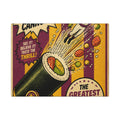 Sushi Roll Cannon Wall Art Canvas 24×36 Pop Art Restaurant Decor Maximalist Print