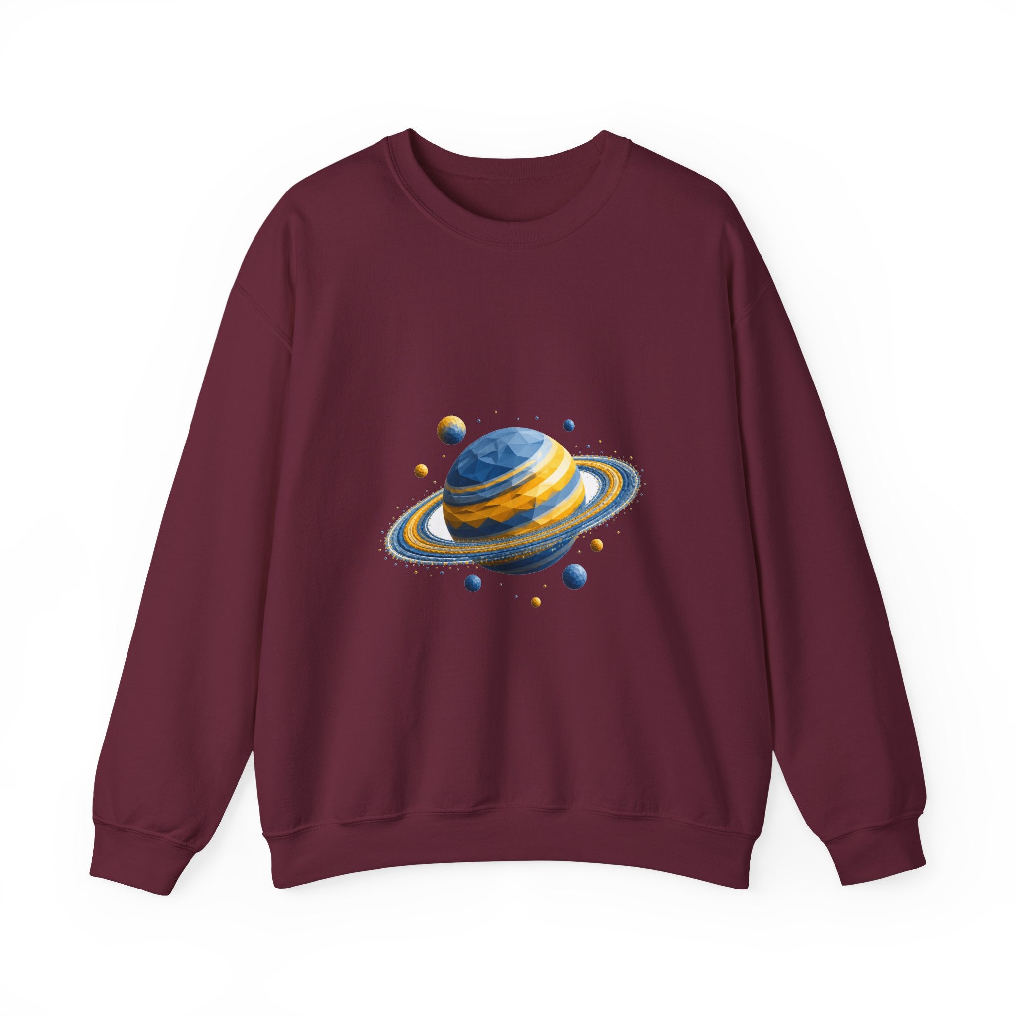 Matching Couple Sweatshirt - Astronaut & Planet Matching Couple Comfort Colors Crew Geometric Art His Hers Love Gift - Design B